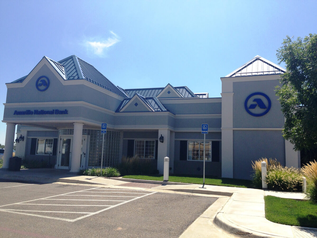 Amarillo National Bank branch built by A & S General Contractors, Amarillo TX